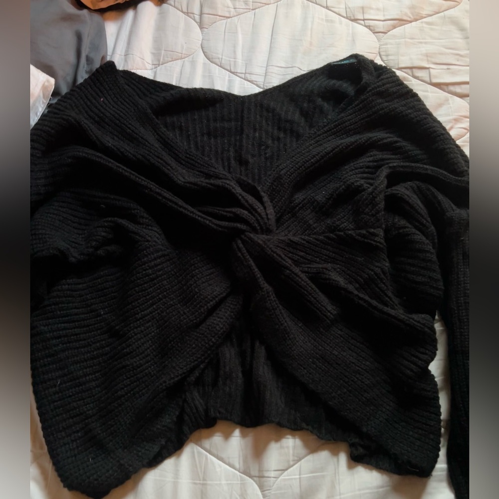 rue 21 cropped twist sweater